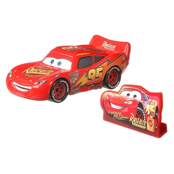 Disney Pixar Cars Die-Cast Auto Lightning McQueen with Sign 1:55
