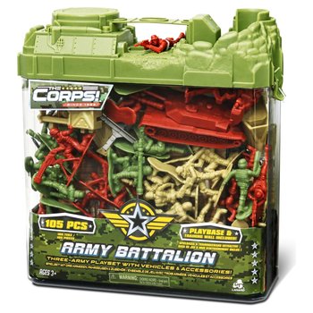 The Corps Elite Spielzeug Set Army mit Soldaten und Fahrzeugen 104-tlg.