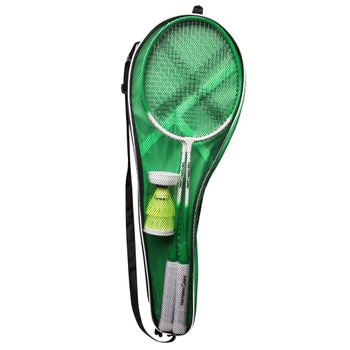 Badminton-Set mit zwei Badmintonschlägern, Federbällen und Tasche