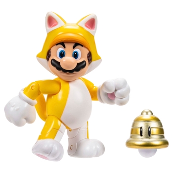 Super Mario - Figurine Mario Chat avec Super Cloche 10 cm