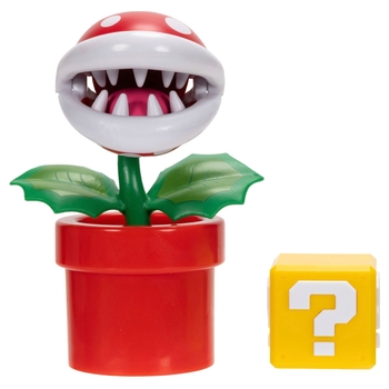 Nintendo Super Mario Piranha Plant Figure with Question Block 10cm