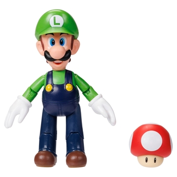 Nintendo Super Mario Luigi Figure with Super Mushroom 10cm