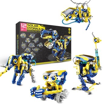 Build Your Own Kit Solar Hydraulic Robots 12-in-1