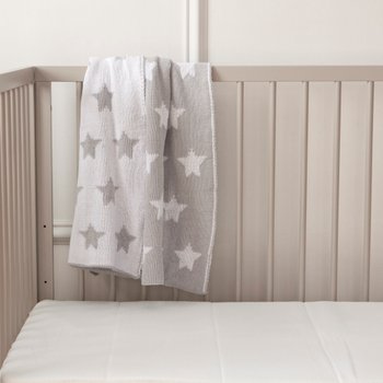 Baby Elegance Chenille Baby Blanket Grey Star