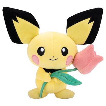 Pokémon Kuscheltier Pichu mit Blume 20 cm