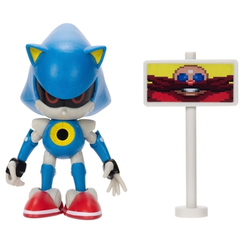 Sonic the Hedgehog Action Figure Metal Sonic with Goal Post 10cm
