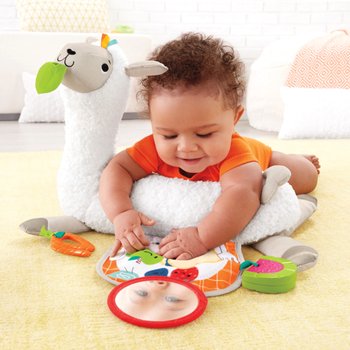 Fisher-Price Grow-with-Me Tummy Time Llama Pillow