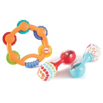 Fisher-Price Tambourine and Maracas Baby Rattle Set