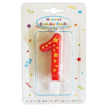 Verjaardagskaars cijfer 1