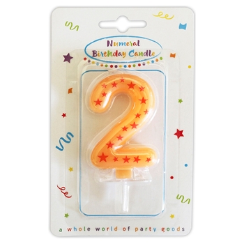 Verjaardagskaars cijfer 2
