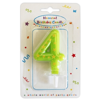 Verjaardagskaars cijfer 4