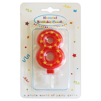 Verjaardagskaars cijfer 8