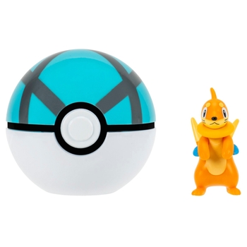 Pokémon - Poké Ball Clip 'N' Go et Figurine Mustébouée 5 cm