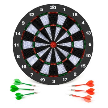 16 Inch Safety Dartboard with 6 Safety Darts