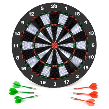 Dartscheibe zum Aufstellen im Set mit 6 Pfeilen