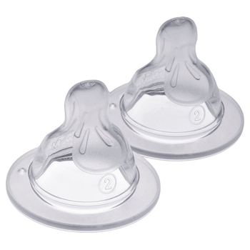 MAM Medium-Flow Size 2 Baby Bottle Teats 2 Pack