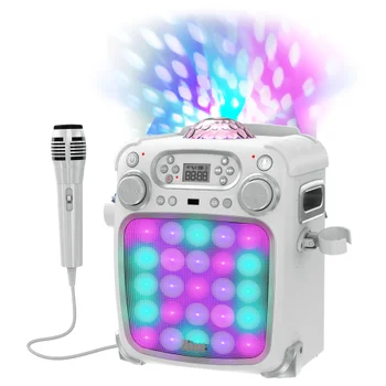 Bontempi Karaoke-Mikrofon für Kinder - Lichteffekte, 25 Melodien,  verschiedene Sounds - MUSIKINSTRUMENTE FUR KINDER