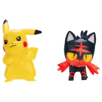 Pokémon - Pack de Combat 2 Figurines Pikachu et Flamiaou