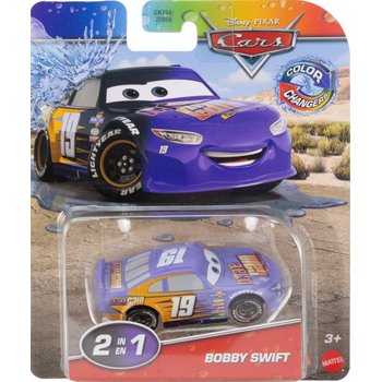 Disney Pixar - Cars Véhicule 1/55 Bobby Swift Changeant de Couleur