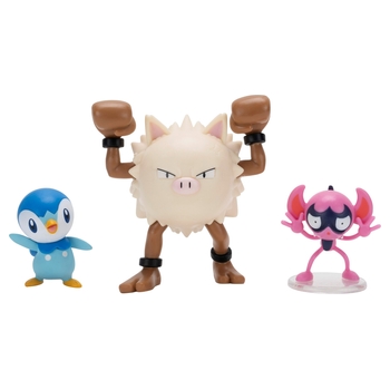 Pokémon Battle Figuren Bähmon, Plinfa und Rasaff 3er Set