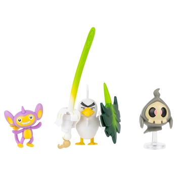 Pokémon Battle Figuren Zwirrlicht, Griffel und Lauchzelot 3er Set