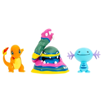 Pokémon Battle Figures 3 Pack Charmander, Wooper and Alolan Muk