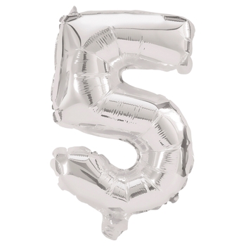 Folien Ballon Zahl 18 in Silber - XXL Riesenzahl 86 cm zum 18. Geburtstag  in Silber