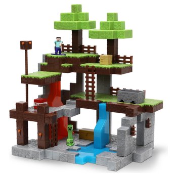 Minecraft Diecast Nano Figures Scene Overworld