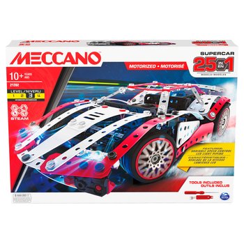 Meccano - Coffret Supercar 25-en-1 Avec Moteur Électrique