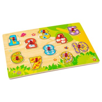 Buntes Holzpuzzle Zahlen