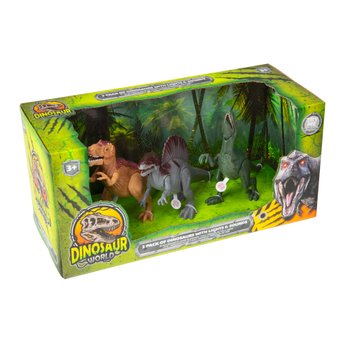 Dinosaur World Action Figures Lights and Sounds Dinosaurs 3 Pack