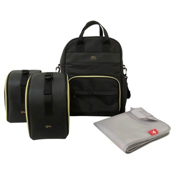 QPlay Wickelrucksack mit Organizer und Wickelunterlage schwarz