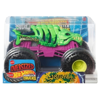 Hot Wheels Monster Trucks Oversized 1:24 Skelesaurus Die-Cast Car