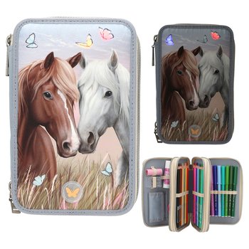 Miss Melody 3 Fach Federtasche mit LED