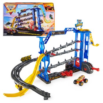 Monster Jam Garage Playset with 1:64 Grave Digger Die-Cast Monster Truck