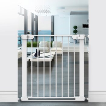 Noma Flat Step Pressure Fit Stair Gate White