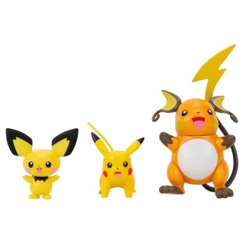 Pokémon Select Figuren Evolution Multi-Pack Pichu, Pikachu und Raichu