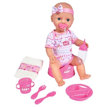 New Born Baby Puppe mit Funktionen und Zubehör