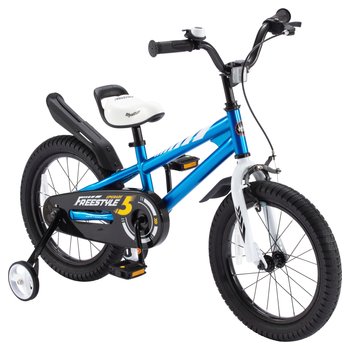 16 Zoll Kinderfahrrad Freestyle mit Stützrädern blau