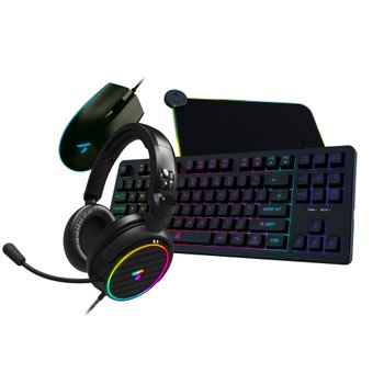 Stealth 4-in-1 Light-Up Gaming Bundle – Keyboard, C6-100 LED Gaming Headset, Mouse & Mouse Pad
