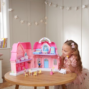 Meine Traumvilla Puppenhaus mit Licht und Sound pink