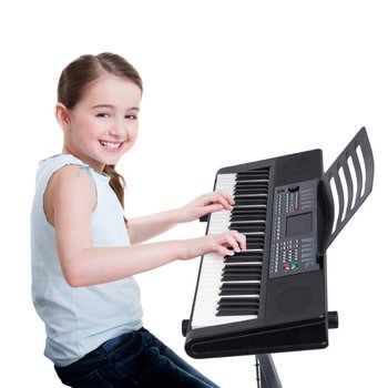 Electronic Piano Keyboard 61 Keys Black