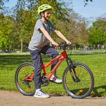 24 Zoll Mountainbike Rock MTB Fahrrad Neon orange