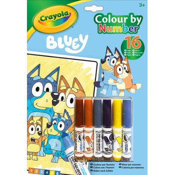 Crayola Bluey Colouring Pages Book Colour By Numbers