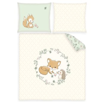 babybest Babybettwäsche Set 80 x 80 cm Bär, Fuchs oder Schnecke sortiert