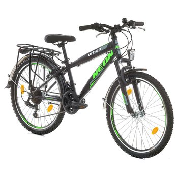 24 Zoll Fahrrad ATB Urban Neon StVZO schwarz matt