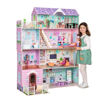 Lillies Holz-Puppenhaus 2.0 mit Puppenmöbeln