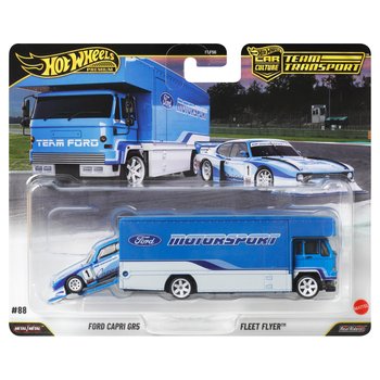 Hot Wheels Premium Auto's Team Transport Ford Capri GR5 en Fleet Flyer 2-Pack