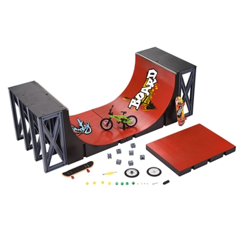 Fingerboard Skatepark Halfpipe Set met Fingerboard en Finger BMX