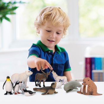 Ensemble 11 Figurines Animaux Polaires